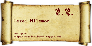 Mezei Milemon névjegykártya